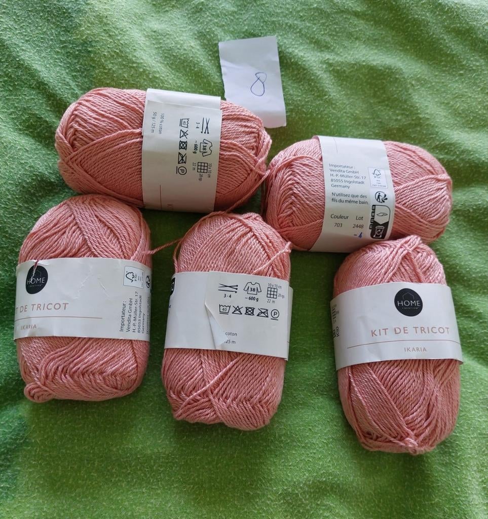 5 bollen katoen oud rose (home creation), Hobby en Vrije tijd, Breien en Haken, Ophalen of Verzenden, Nieuw, Breien of Haken, Wol of Garen
