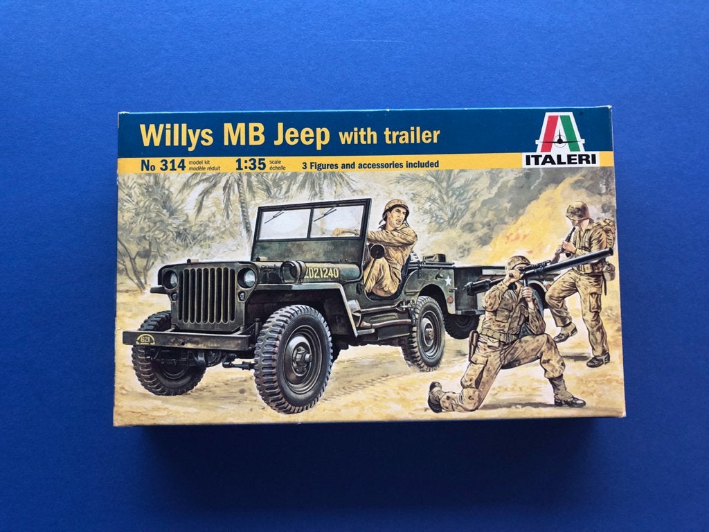 Italeri	314	Willys MB Jeep with Trailer	1/35, Italeri, Verzenden, 1:32 tot 1:50, Nieuw