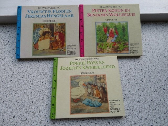 Beatrix Potter CD-boekjes voor kinderen (3 stuks), Gelezen, Jongen of Meisje, Ophalen of Verzenden, Voorleesboek