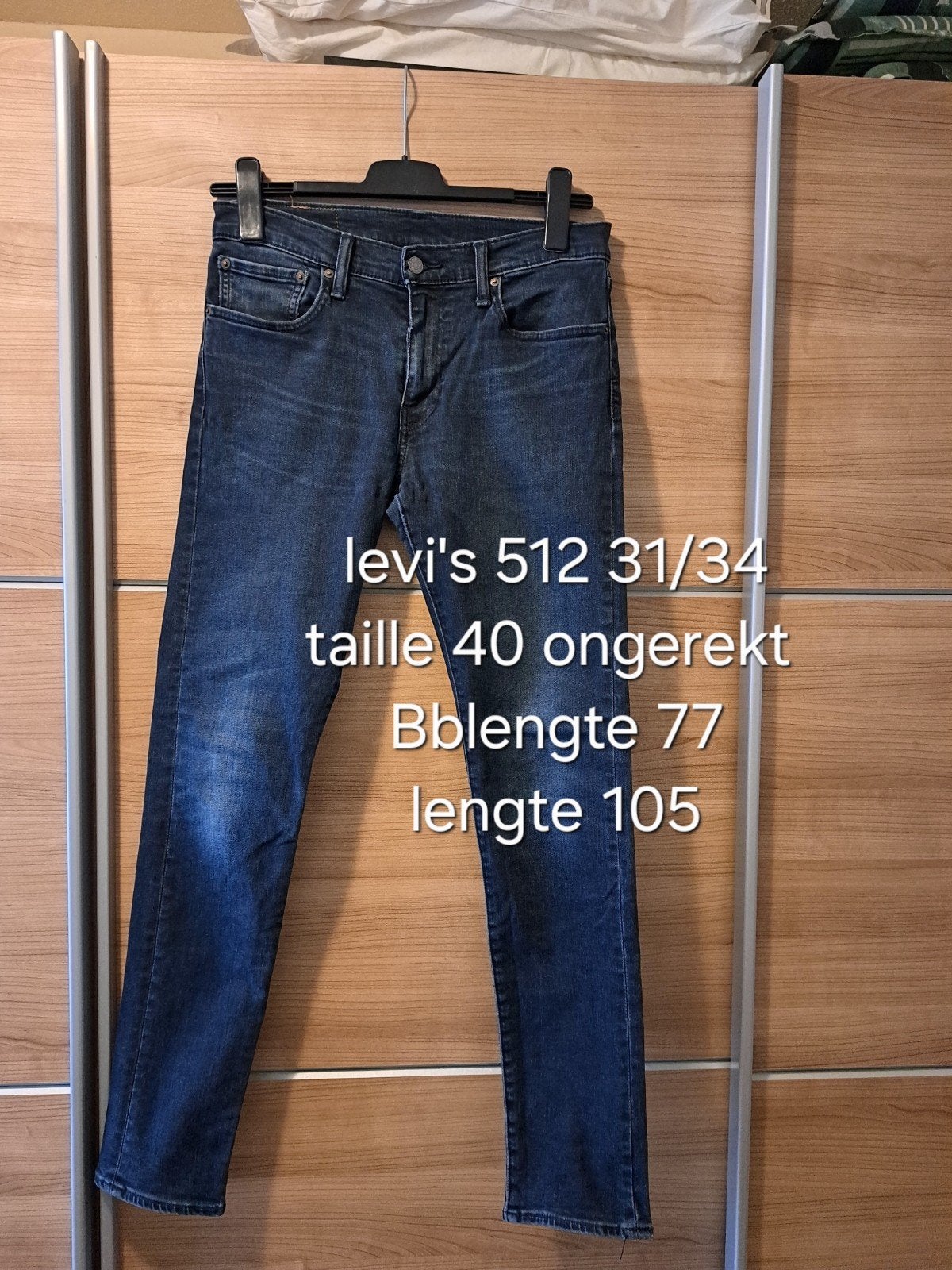 Levi's 512 maat 31/34, Blauw, Ophalen of Verzenden, W30 - W32 (confectie 38/40), Gedragen