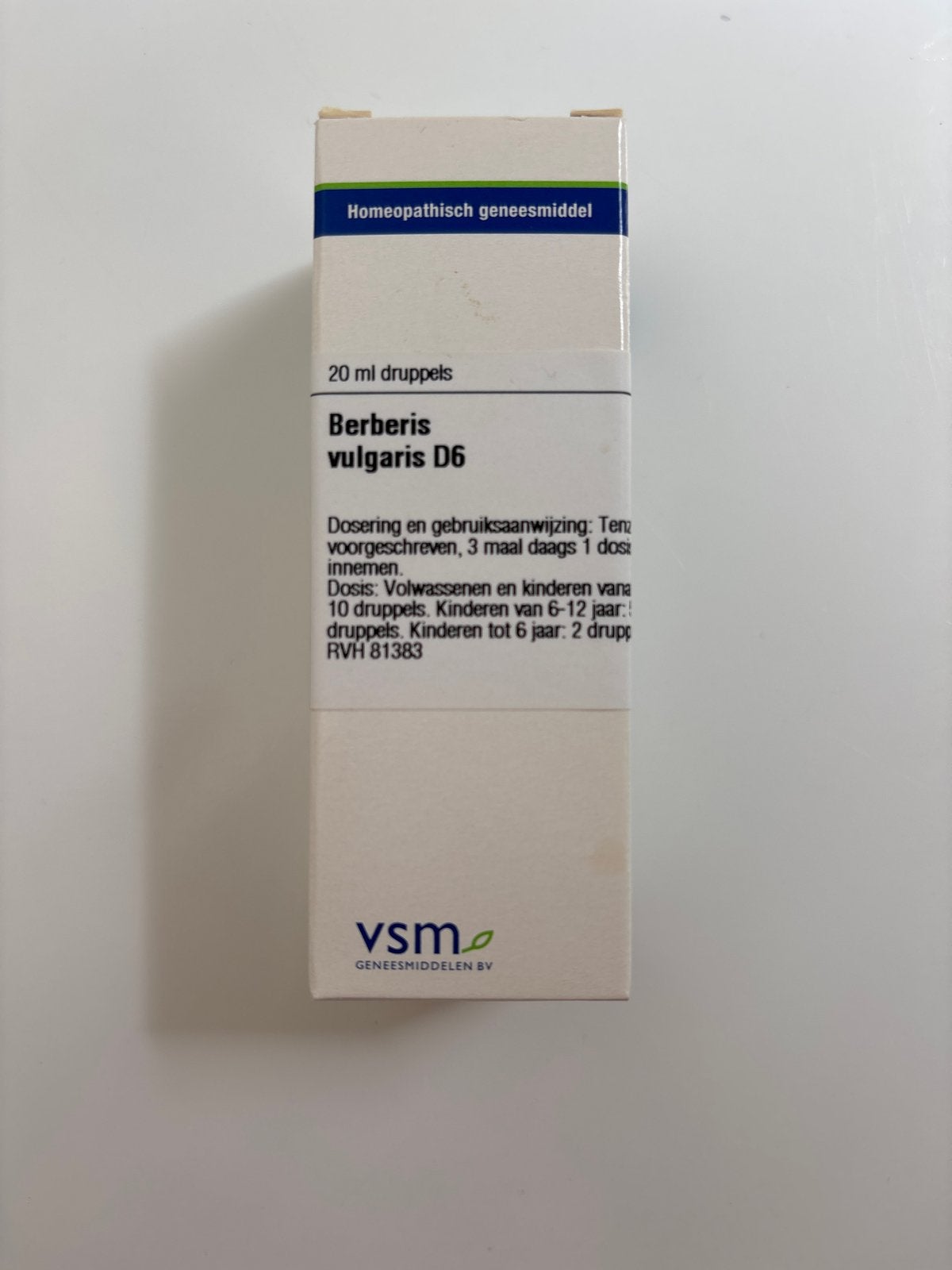 VSM Berberis vulgaris D6 Homeopathisch geneesmiddel, Ophalen of Verzenden, Nieuw, Poeder of Drank