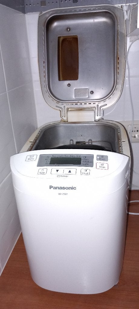 Broodbakmachine  Panasonic  SD-2501, 400 tot 800 gram deeg, Ophalen of Verzenden, Gebruikt, Met timer