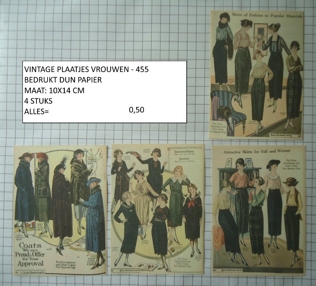 ⚠️nu 0,20 per set: vintage plaatjes vrouw 2)alleen verzenden, Hobby en Vrije tijd, Scrapbooking, Ophalen, Nieuw, Papier of Karton