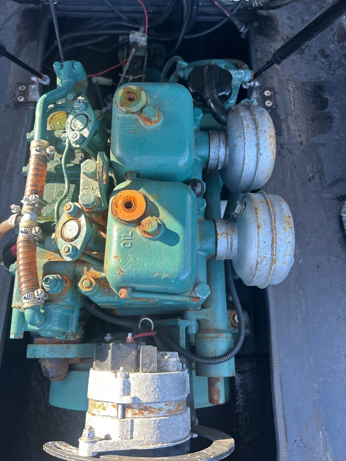 Volvo Penta Dieselmotor boot met nieuwe startmotor, Ophalen, Gebruikt