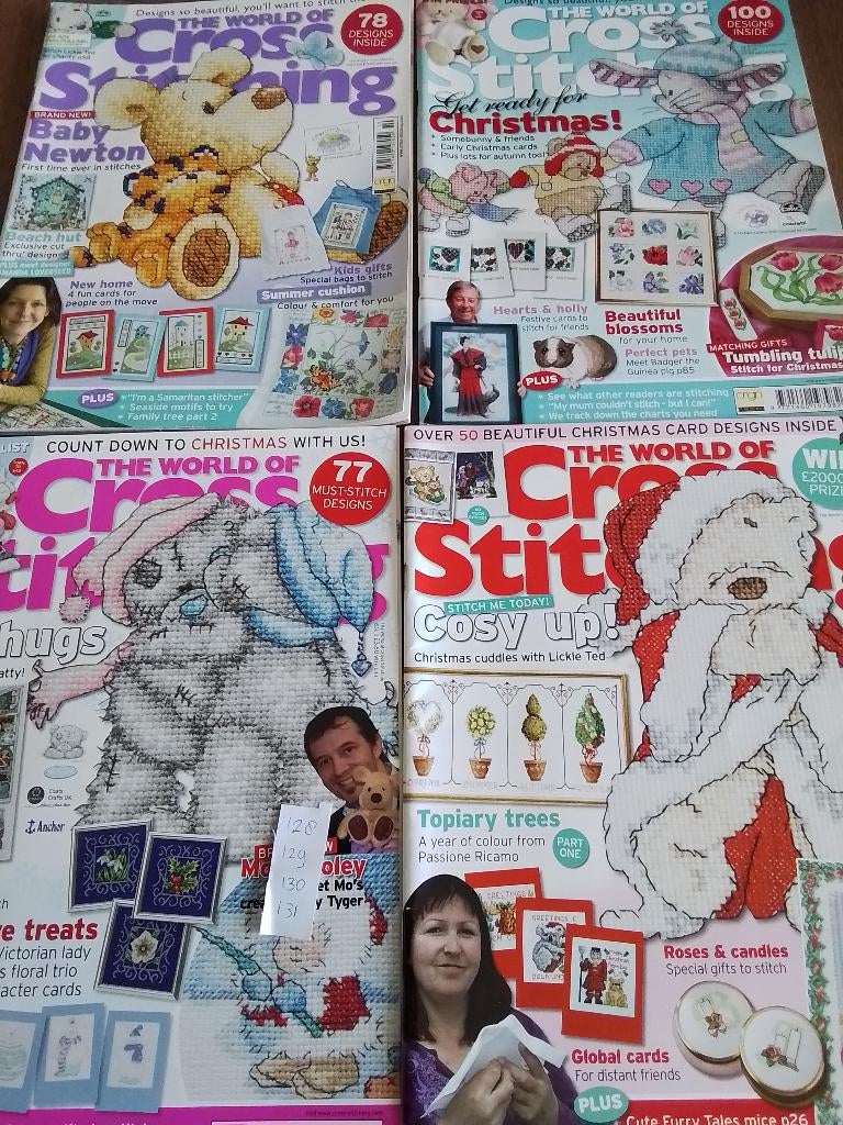 Cross stitching nummers 128, 129, 130 en 131, Ophalen of Verzenden, Zo goed als nieuw, Handborduren, Patroon
