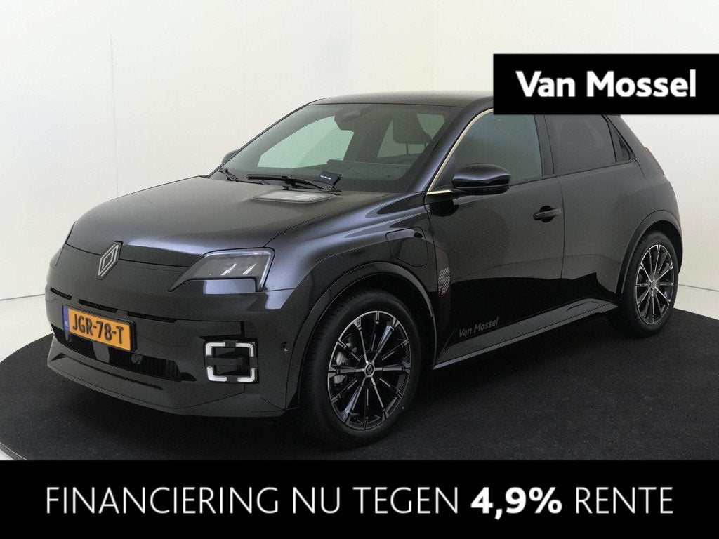 Renault 5 comfort range iconic cinq 52 kWh Pack Harman Kardo, Auto's, Renault, Stof, 150 pk, Zwart, Origineel Nederlands