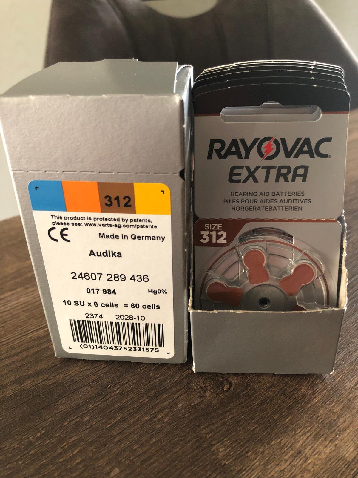Audik rayovac extra batterij size 312 gehoortoestel, Ophalen of Verzenden, Nieuw