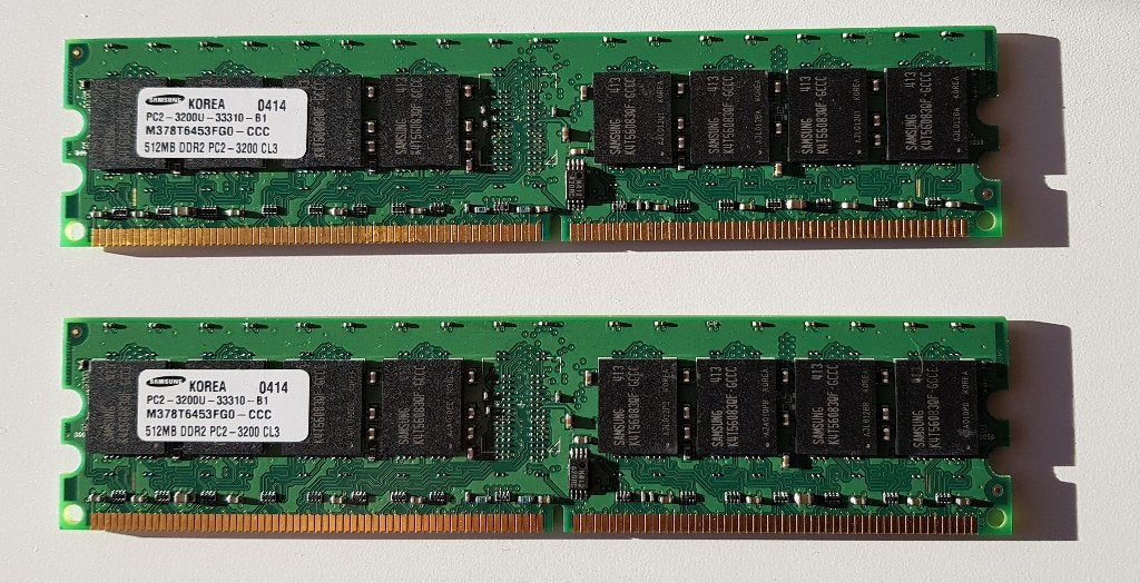 set Samsung RAM geheugen voor desktop PC 512 MB DDR2, Ophalen, Gebruikt, DDR2, Desktop