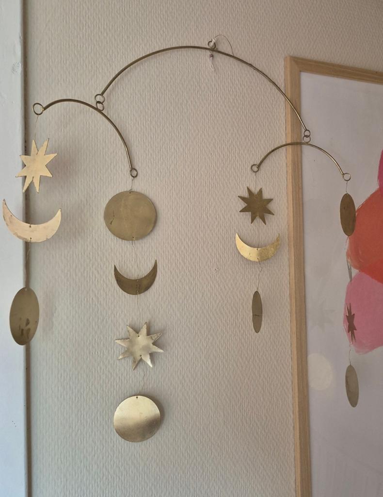 Messing mobiel kinderkamer goud, Ophalen of Verzenden, Zo goed als nieuw