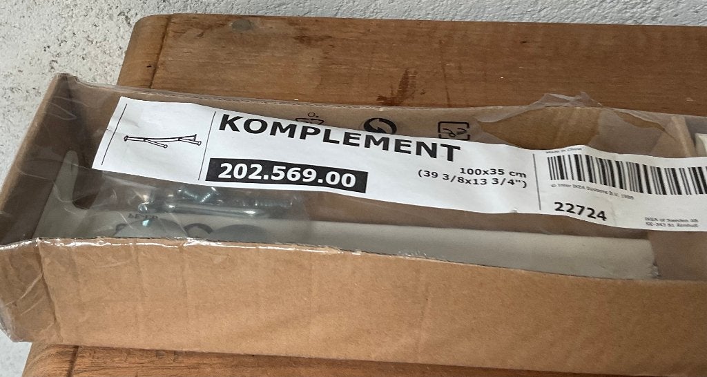 ikea komplement kledingroede, met  2 uittrekbare stangen, Nieuw, Minder dan 25 cm, Minder dan 100 cm, 50 tot 100 cm