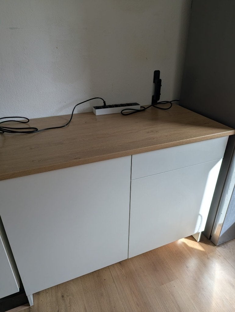 IKEA KNOXHULT onderkast / dressoir / aanrechtdeel, Ophalen, 100 tot 150 cm, Wit, Zo goed als nieuw