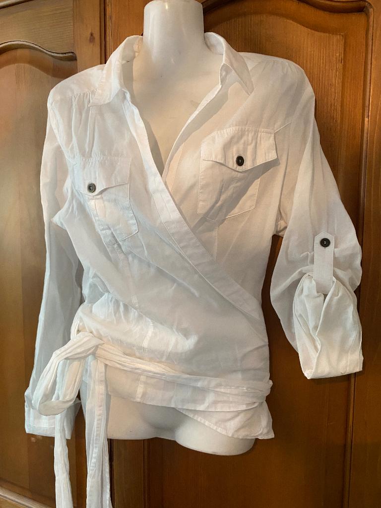 Nieuwe witte blouse Yaya 38, Maat 38/40 (M), Wit, Nieuw, Ophalen of Verzenden