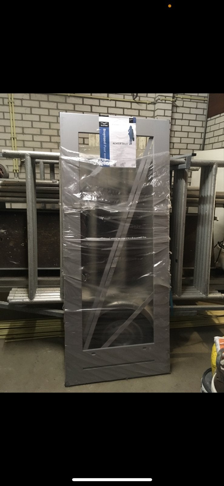 Nieuwe Merbau achterdeur met lichte schade, 80 tot 100 cm, Nieuw, Ophalen of Verzenden, Buitendeur