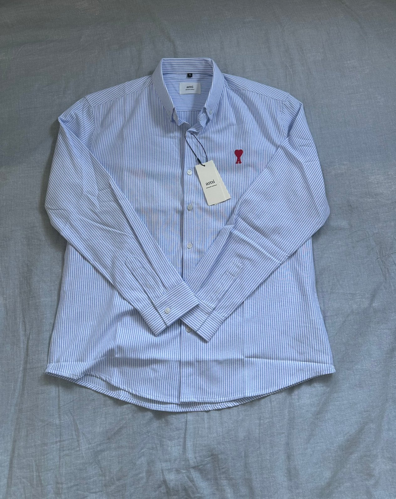 Ami Paris blouse XL, Ophalen of Verzenden, Nieuw, Blauw, Halswijdte 43/44 (XL)