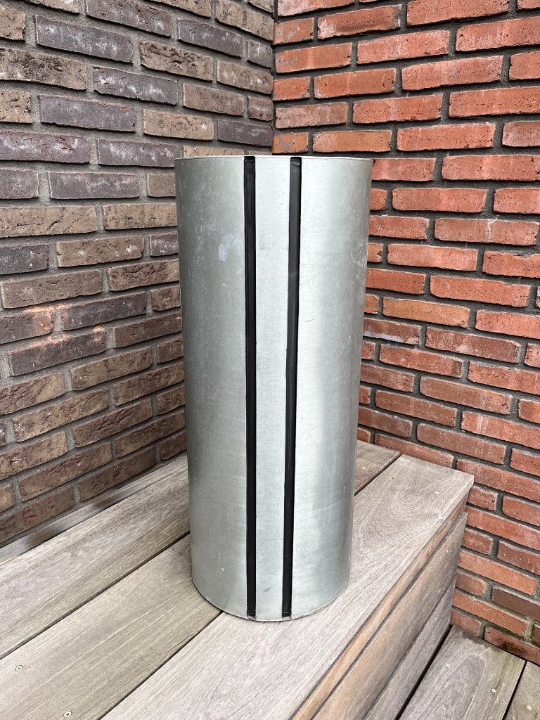 Plantenbak zink - set van 2 (zwart en zilver), Ophalen, Gebruikt, Rond, Binnen