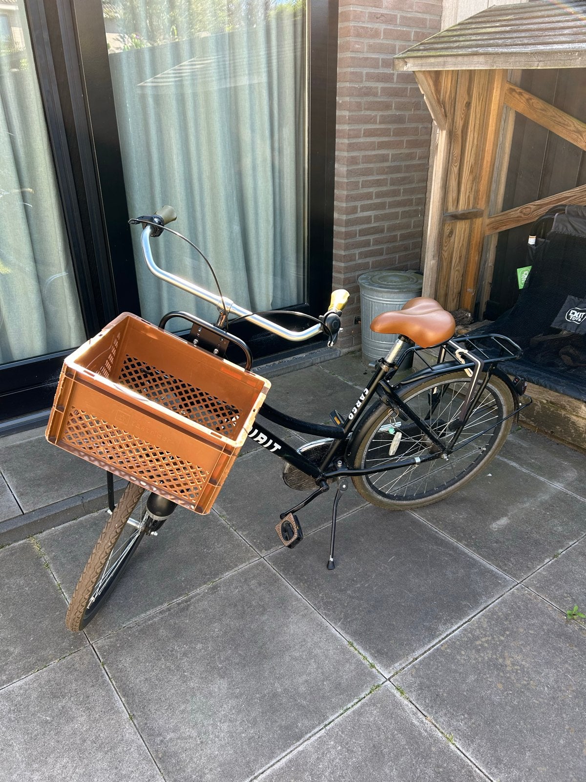 Spirit Cargo N3 26 inch mat zwart meisjes fiets, Fietsen en Brommers, Terugtraprem, Gebruikt, Versnellingen, 50 tot 53 cm