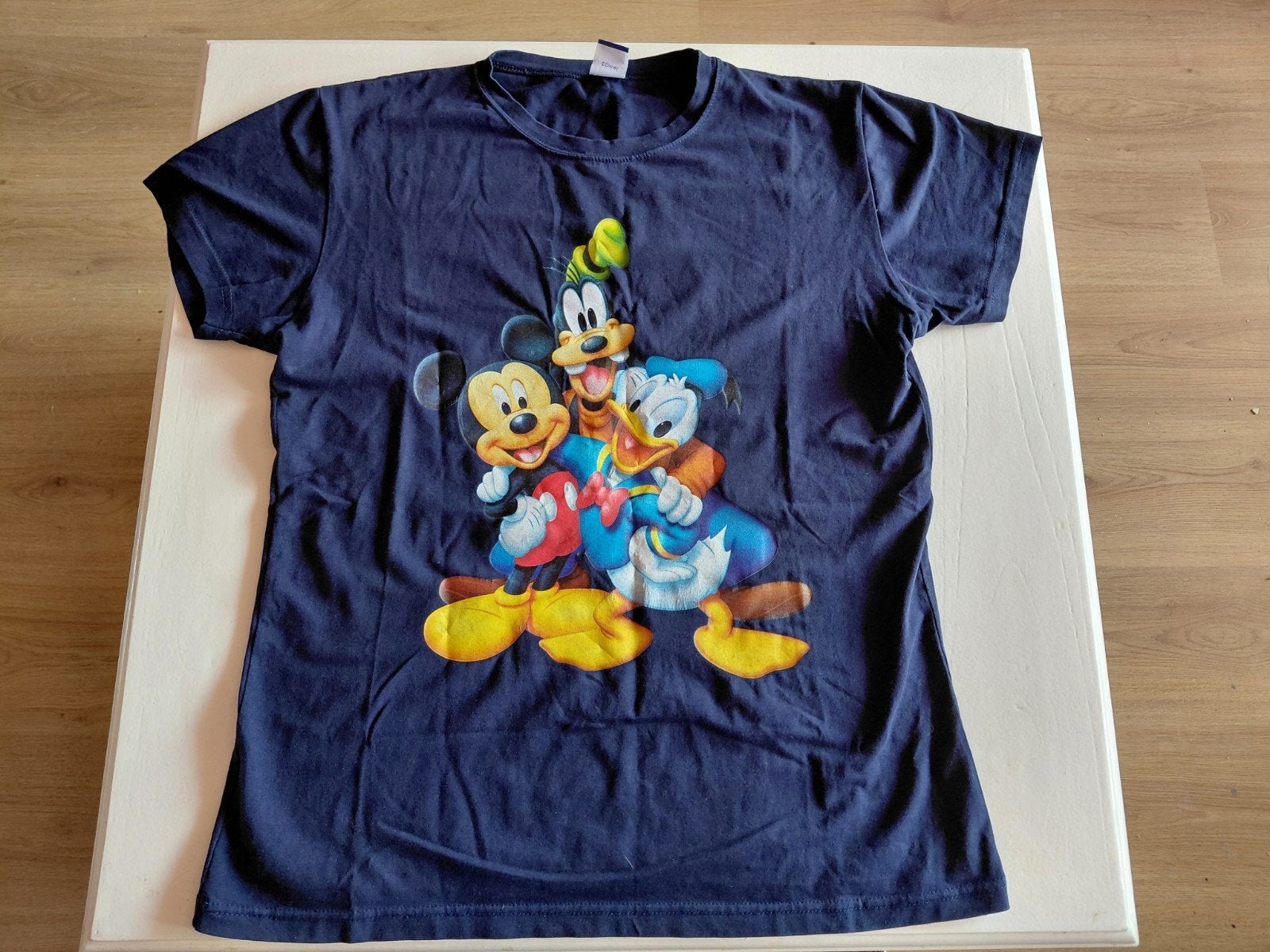 Disney T-shirt Donald,Goofy, Mickey., Ophalen of Verzenden, Zo goed als nieuw, Maat 56/58 (XL), Blauw