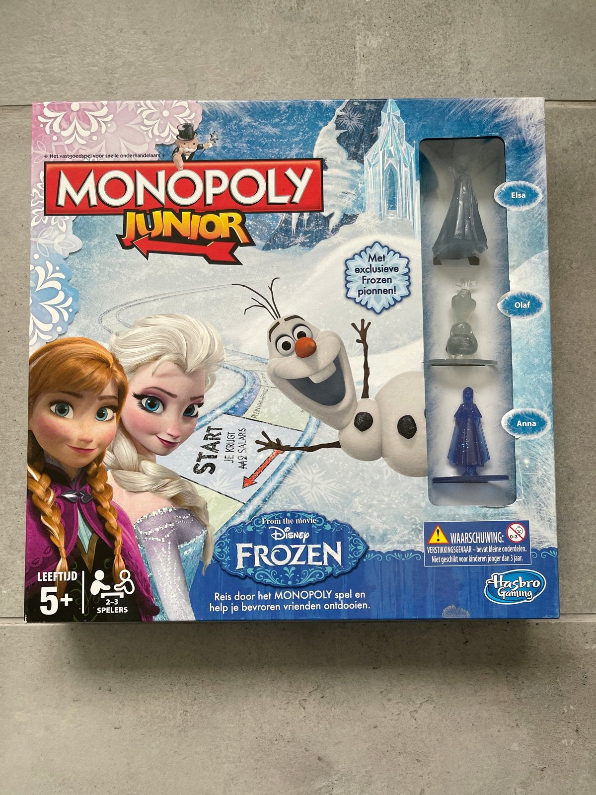 Monopoly Junior Frozen - Compleet en Keurig, Drie of vier spelers, Ophalen of Verzenden, Zo goed als nieuw