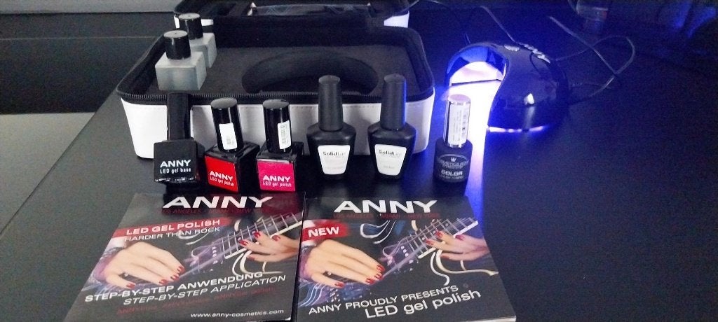 ANNY LED Gel Polish Starterset met UV-lamp en nagellakken, Overige kleuren, Ophalen of Verzenden, Zo goed als nieuw, Handen en Nagels