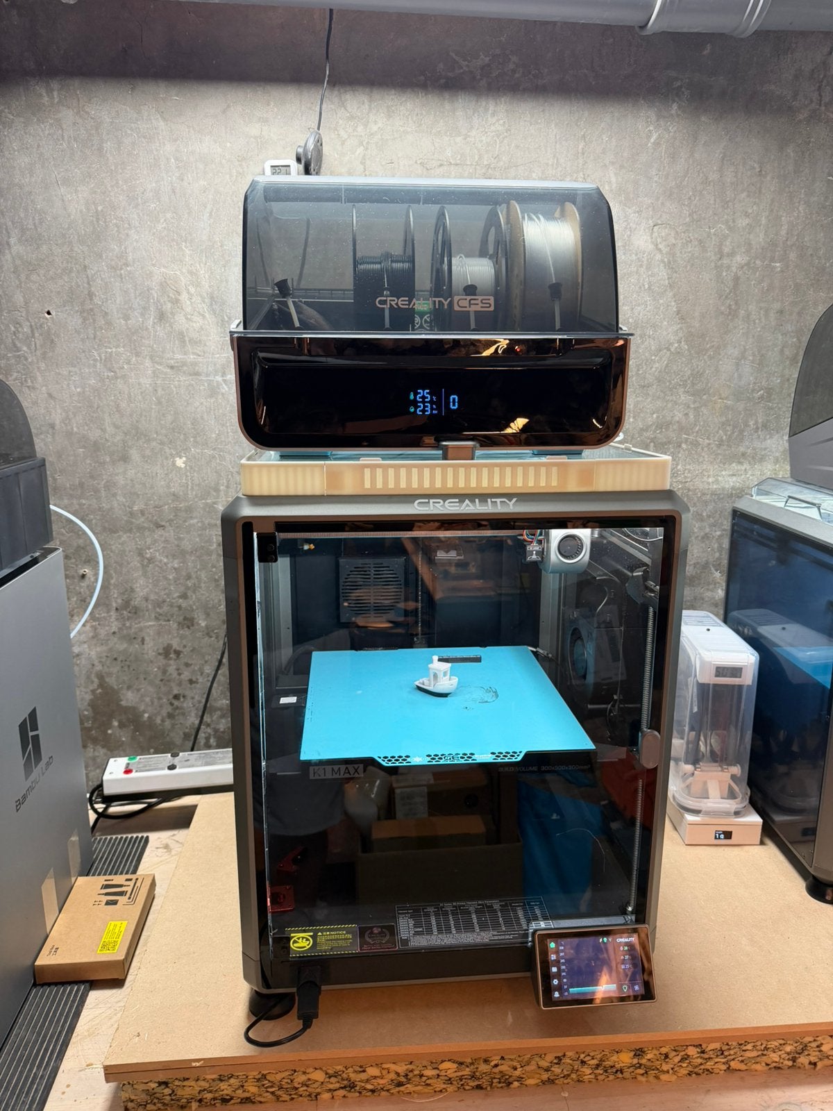 Creality K1 Max multicolor 3D-printer & CFS & 4 buildplates, Computers en Software, 3D Printers, Zo goed als nieuw, Filament, Ophalen