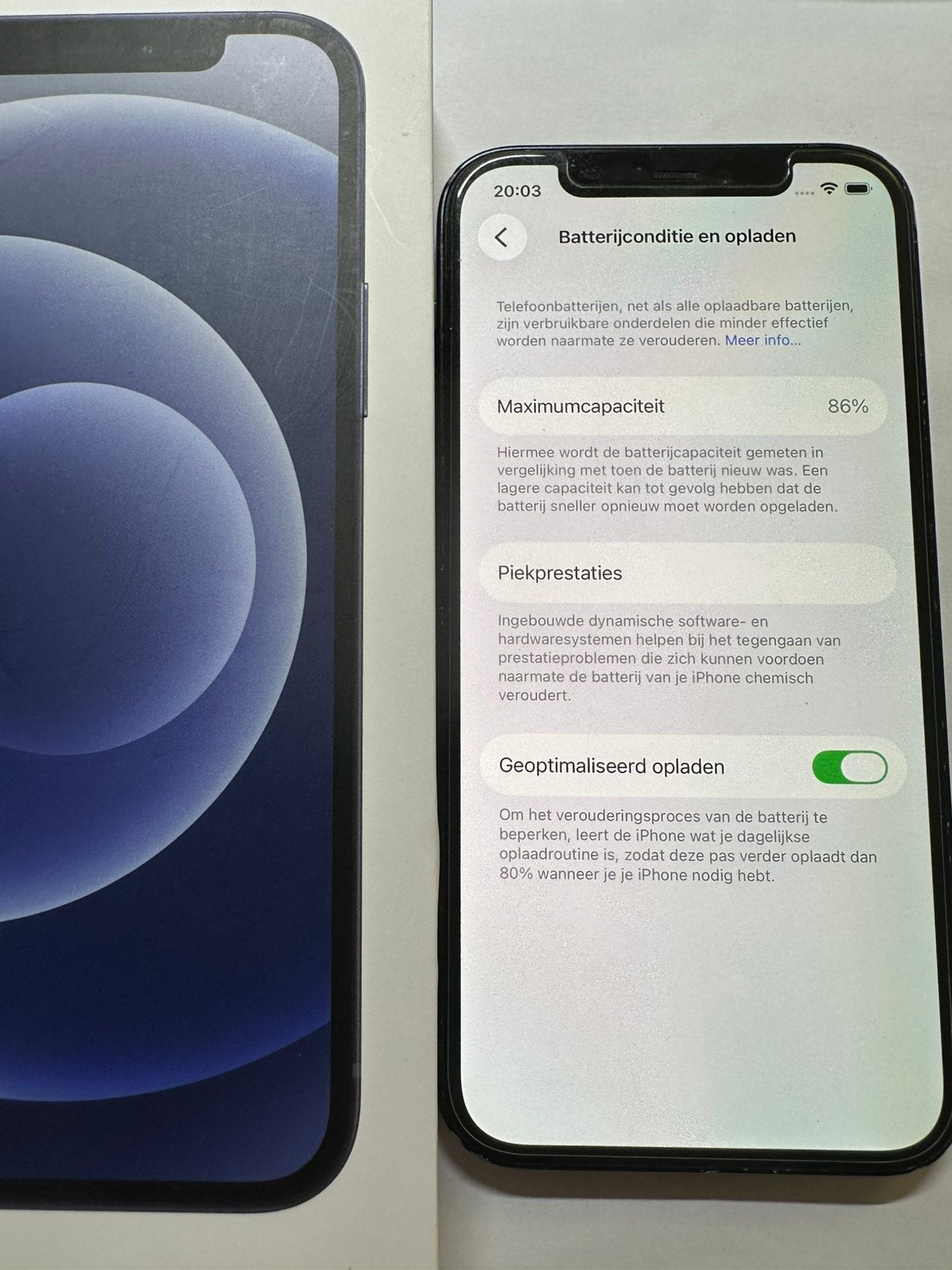 Iphone 12 zwart 64GB, 86 %, Zwart, Ophalen of Verzenden, Zo goed als nieuw