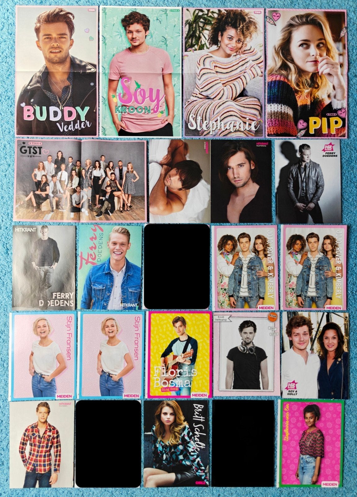Goede Tijden, Slechte Tijden cast poster collectie, Rechthoekig Staand, A4 of kleiner, Nieuw, Ophalen of Verzenden