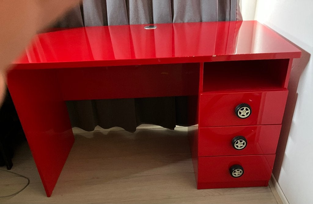 Kinderbureau Vipack Monza rood 120x60 cm, Gebruikt, 120 cm, Rood, Overige merken