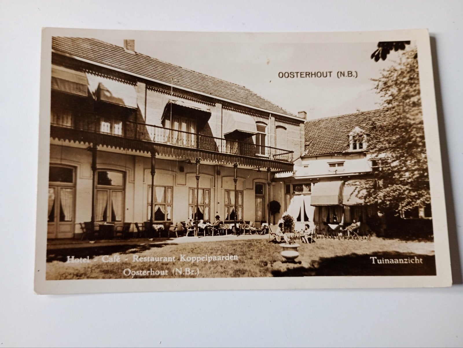 Oosterhout Hotel Café Restaurant Koppelpaarden 1950, Ophalen of Verzenden, 1940 tot 1960, Gelopen, Noord-Brabant