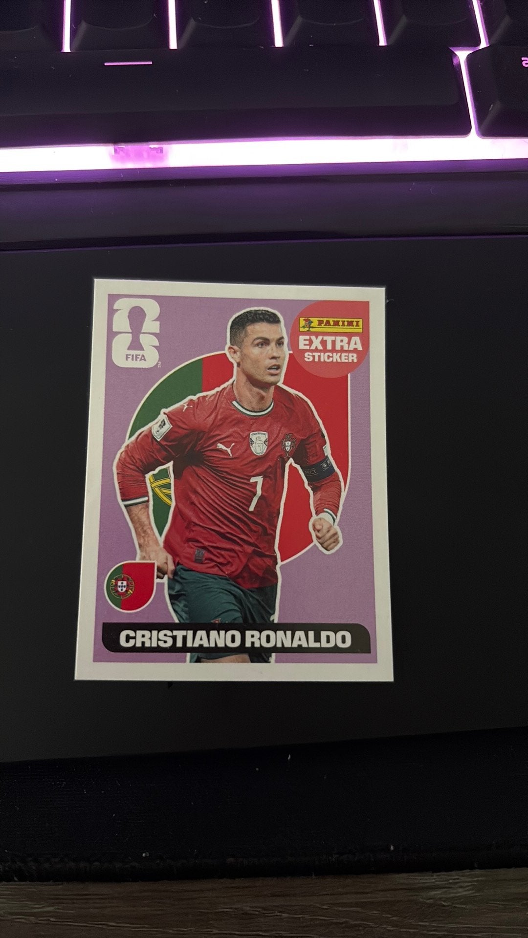Panini wk 2026 Cristiano Ronaldo Extra sticker, Ophalen of Verzenden, Zo goed als nieuw, Buitenlandse clubs, Poster, Plaatje of Sticker
