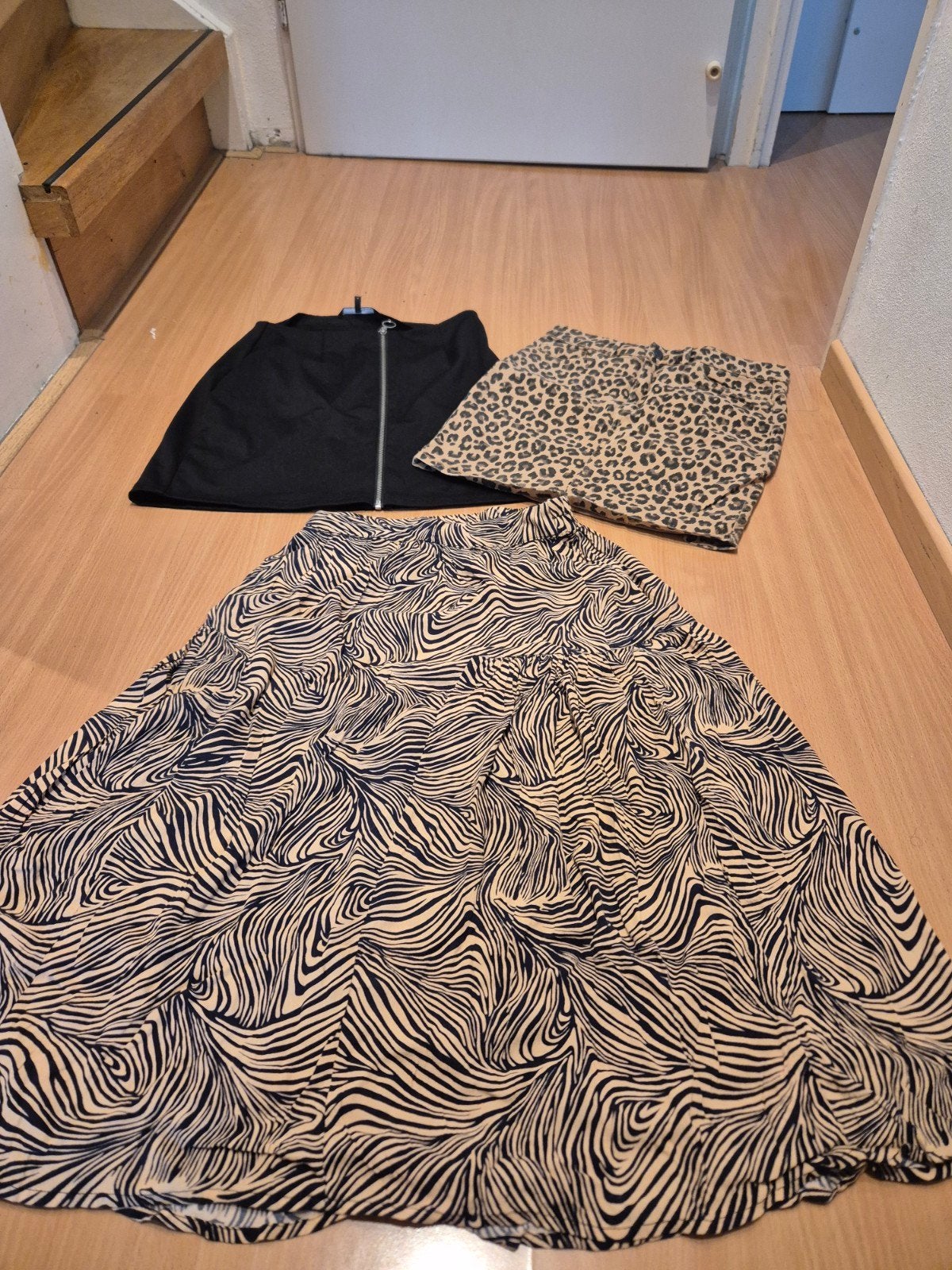 3x Rokkenpakket Maat S: Zebra, Luipaard & Zwart met Rits, Kleding | Dames, Meerkleurig, Ophalen of Verzenden, Zo goed als nieuw