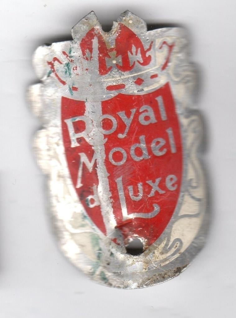 BALHOOFDPLAATJE ROYAL MODEL DE LUXE, Ophalen of Verzenden, Reclamebord