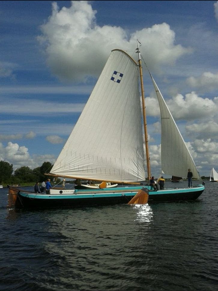 Te koop zeilende platbodem Westlander 17.78 x3.60, Watersport en Boten, Gebruikt, Staal, Binnenboordmotor, 80 pk