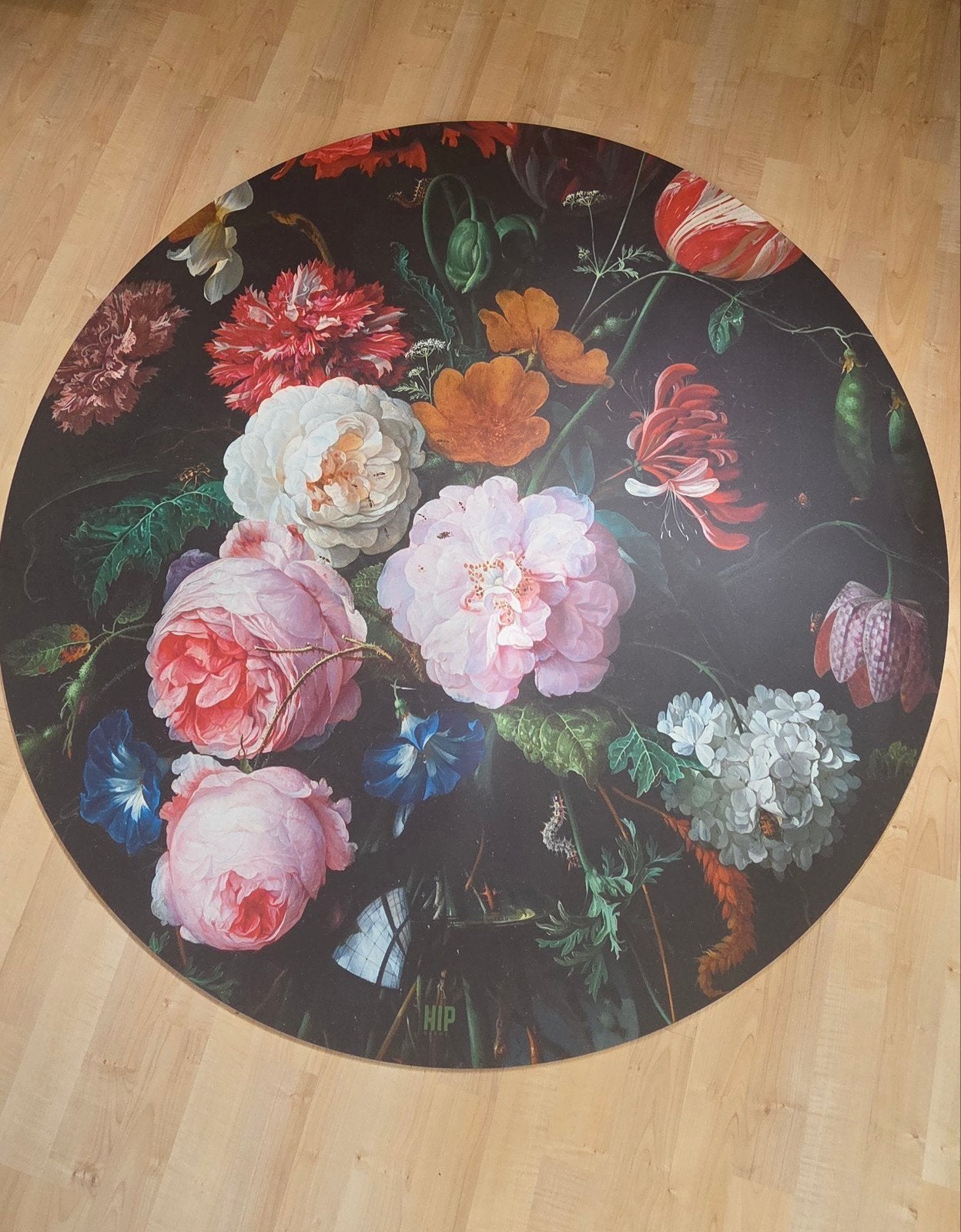 Wanddecoratie rond HIP ORGNL Stilleven met bloemen 120cm, Ophalen, Schilderij, 120 cm, Zo goed als nieuw