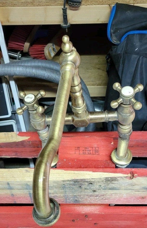 Messing Keukenkraan - Vintage Stijl, Ophalen, Goud, Overige materialen, Overige typen