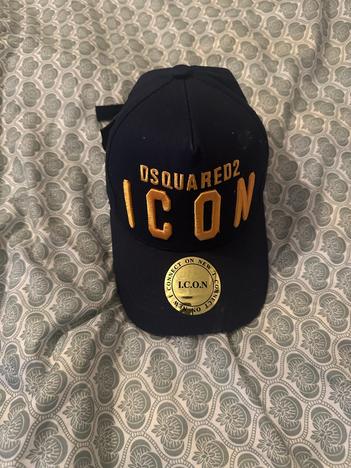 Nieuwe Dsquared2 Icon Pet - Donkerblauw met Gouden Letters, Verzenden, Nieuw, One size fits all, Pet