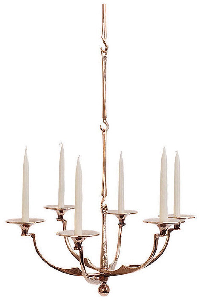HARJES Metallkunst BRUTALIST hangkandelaar chandelier brons, Ophalen of Verzenden, Koper of Brons