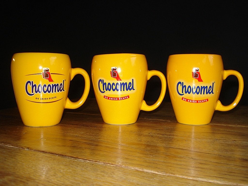 3 nieuwe Chocomel bekers / mokken, Overige merken, Nieuw, Ophalen of Verzenden, Overige stijlen