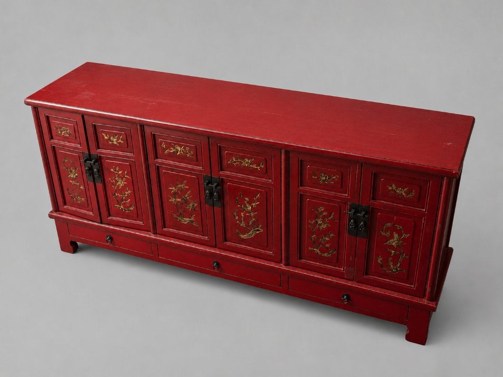 Chinees Dressoir, Ophalen, Met plank(en), Gebruikt, 150 tot 200 cm