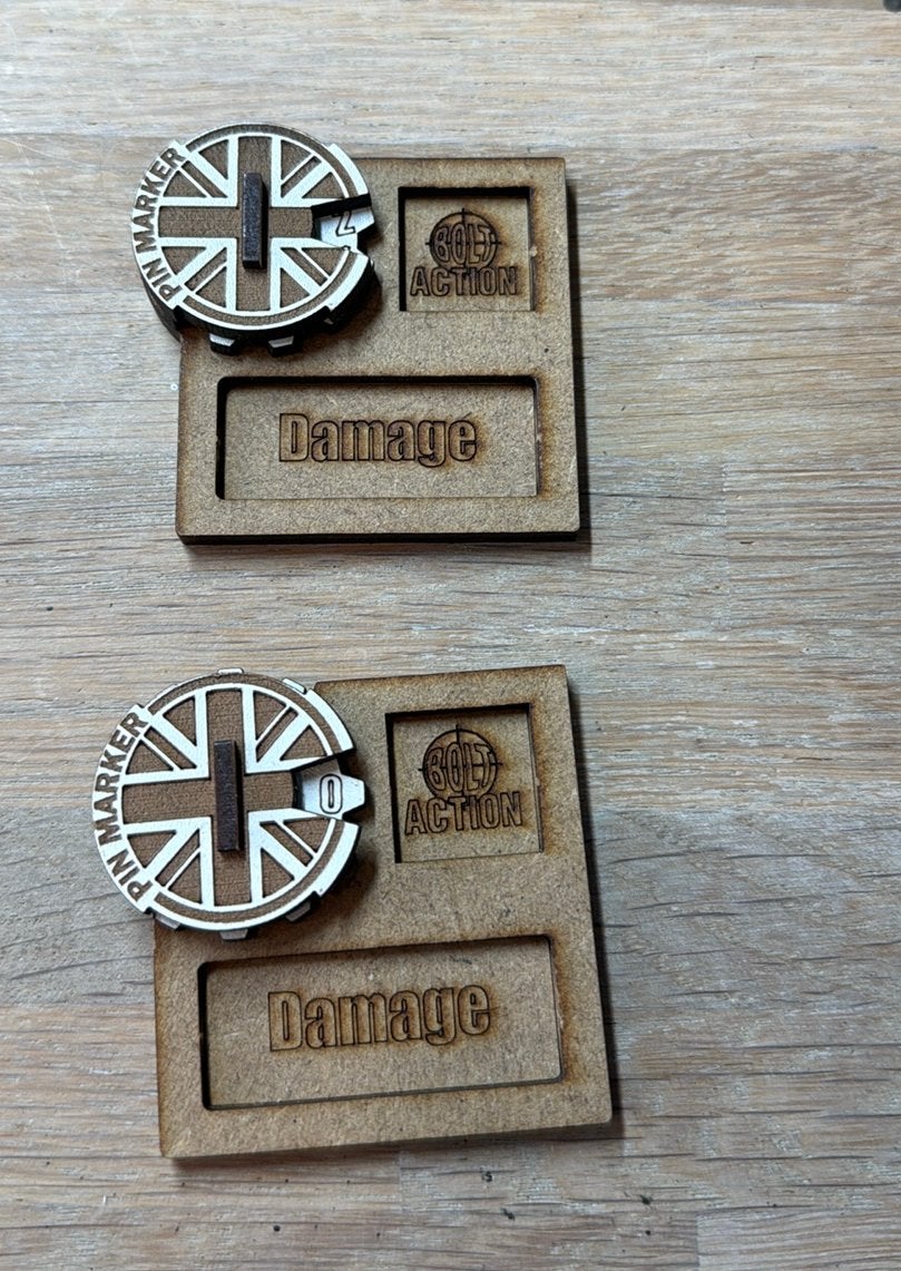 Bolt Action MDF Vehicle Pin Markers - Great Britain #1, Ophalen of Verzenden, Historisch