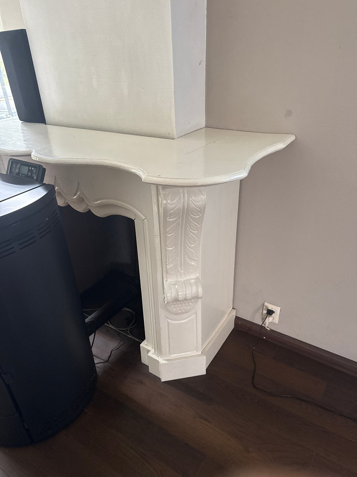 Decoratieve schouw/sfeerhaard - Wit, Ophalen, Gebruikt, Vrijstaande haard, Overige soorten