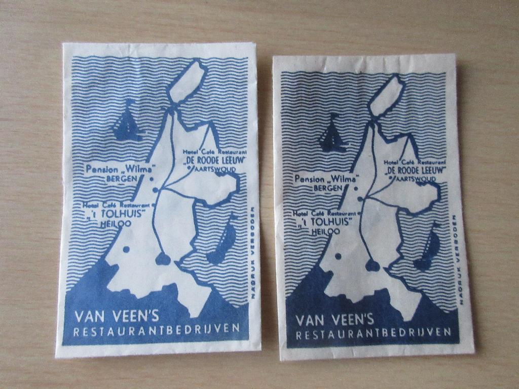 2x Aartswoud, hotel-café-rest. De Roode Leeuw/v.Veen's Rest., Verzenden, Nederland