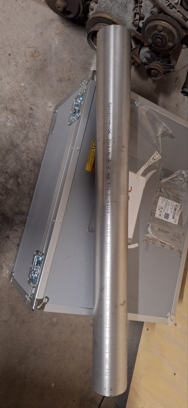 12 stuks RVS Buis Siderinox 101.6 x 2 mm AISI 316L, Ophalen, Zo goed als nieuw, Rvs, Minder dan 2 meter