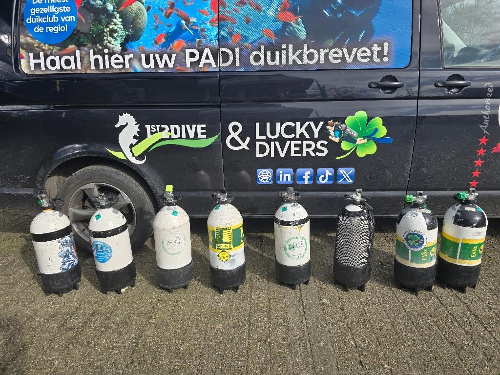Duikflessen te koop, Watersport en Boten, Duiken, Ophalen, Gebruikt, Duikfles