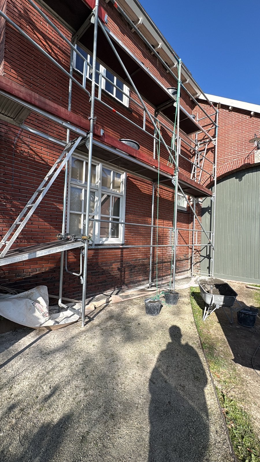 Gevel renovatie, Doe-het-zelf en Verbouw, Steigers, Zo goed als nieuw, Overige typen, 5 meter of hoger, Ophalen