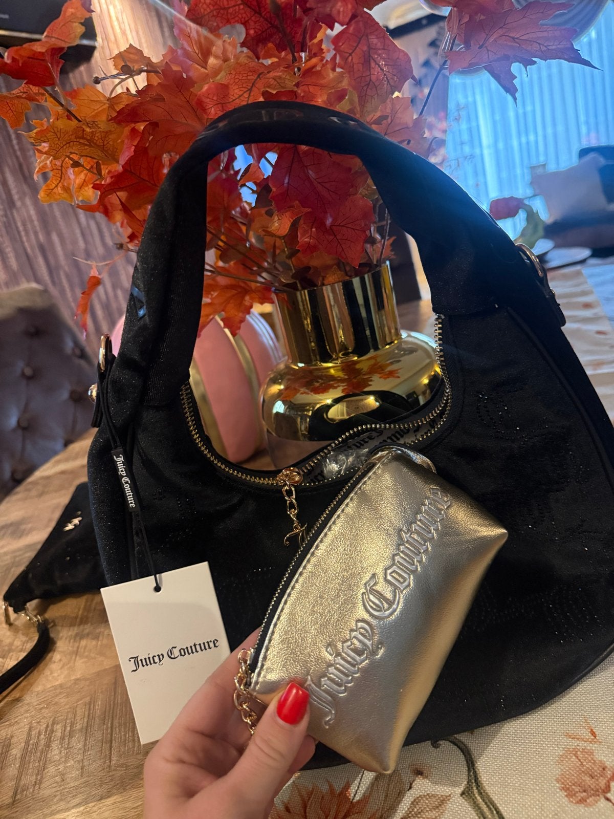 Juicy Couture Tas met Portemonnee - Nieuw & Ongebruikt, Ophalen of Verzenden, Nieuw, Zwart, Handtas