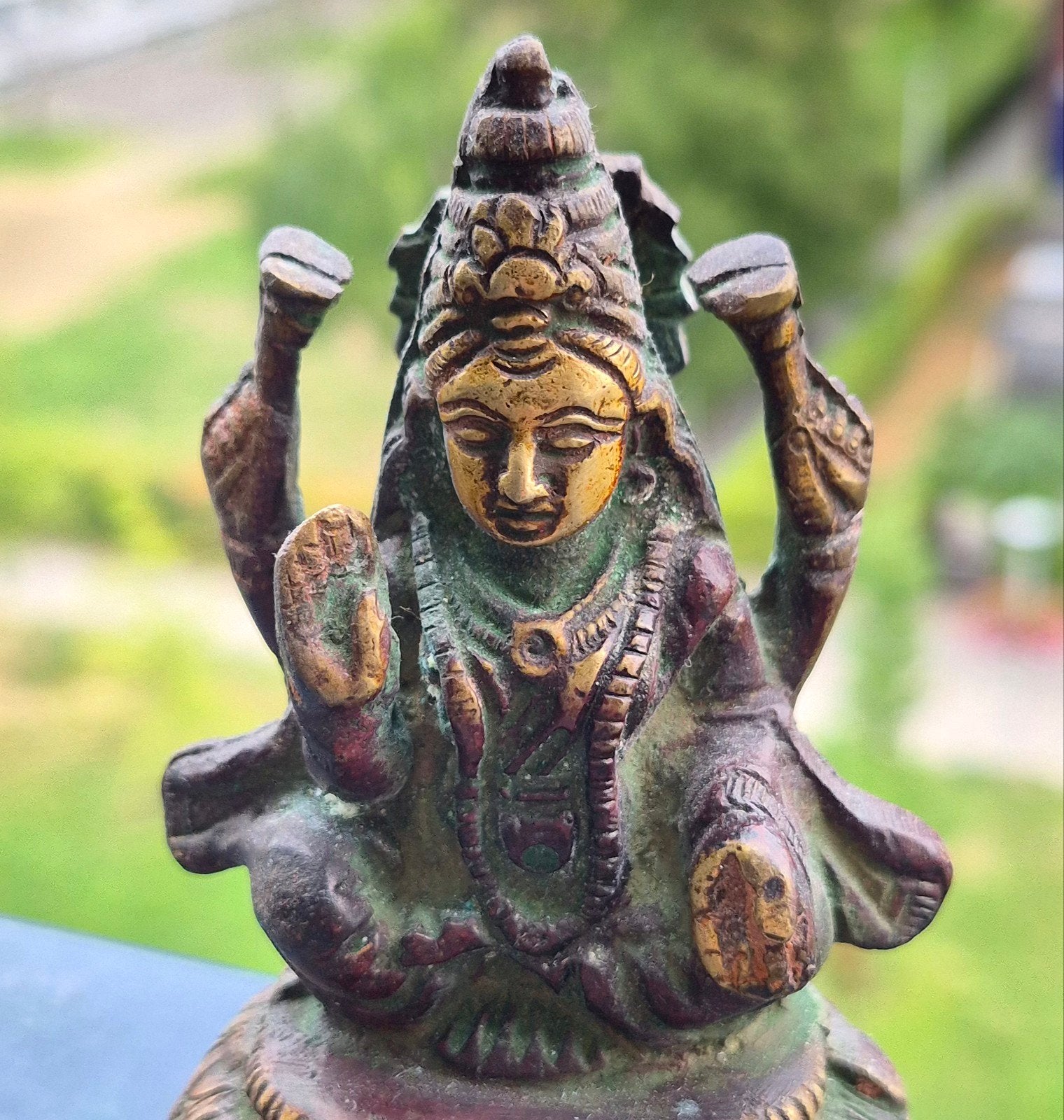 Laxmi bronzen beeld, Verzamelen, Beelden en Beeldjes, Verzenden, Nieuw, Religie