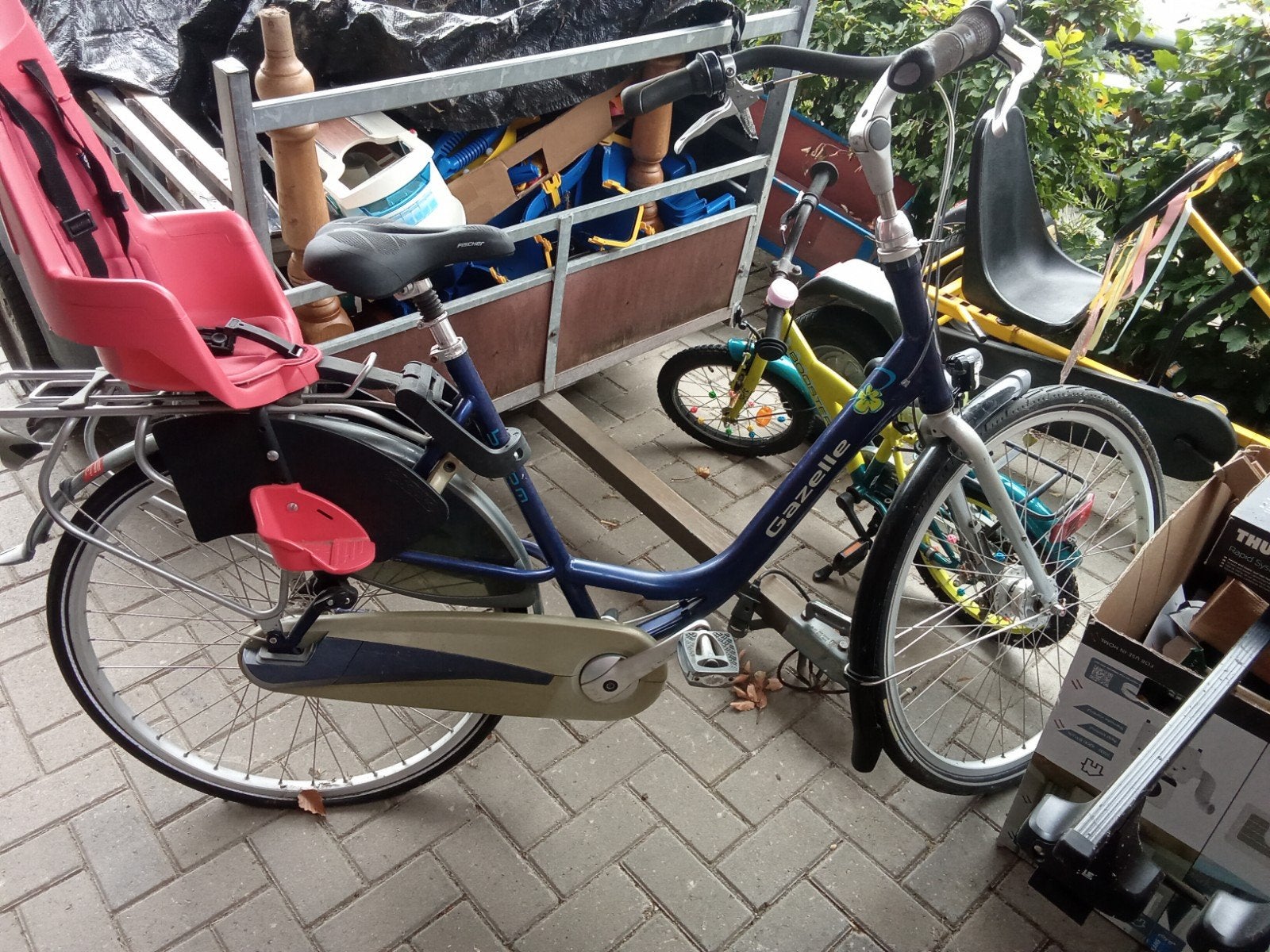 Mamafiets Gazelle en kinderfiets Loekie, Ophalen, Minder dan 10 versnellingen, Gebruikt, Vering