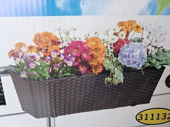 Nieuwe Rieten Balkon bloembakken - Departijwinkel, Kunststof, Minder dan 30 cm, Balkon, Nieuw