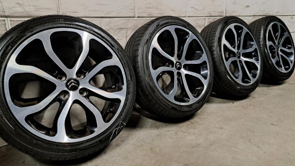 Orig Clover bi-color velgen C3 DS3 207 208 Corsa F 205/45/17, Gebruikt, Banden en Velgen, 17 inch, Personenwagen