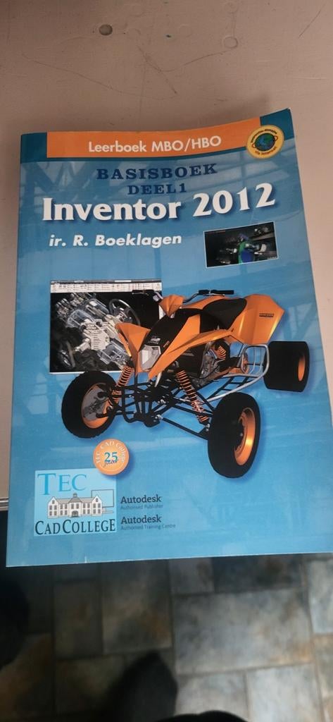 Leerboek Inventor 2012 Basisboek Deel 1 MBO/HBO, MBO, Ir. R. Boeklagen, Beta, Ophalen